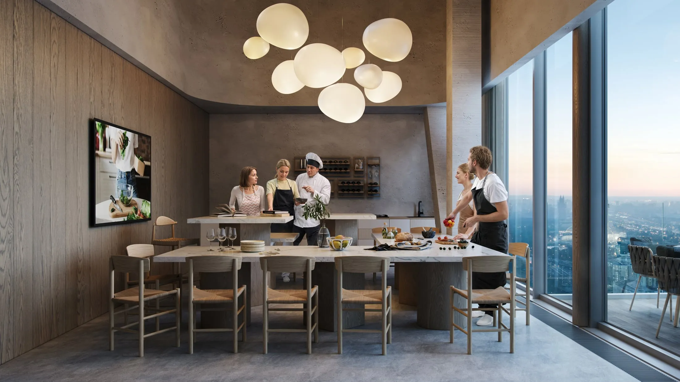 Гостиная для кулинарных мастер-классов \  Lounge for cooking workshops